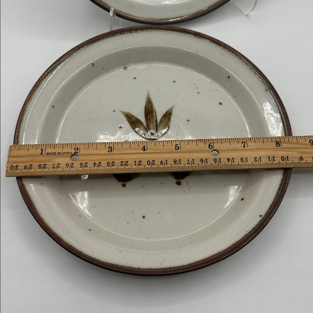 2 Dansk Salad Plates Brown Mist Whisper. Niels Refsgaard design 1980s. Denmark - Picture 4 of 6